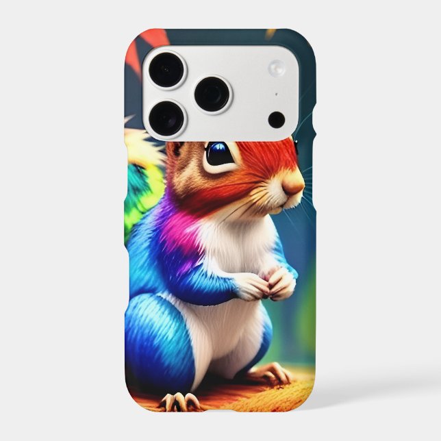 Cute Colourful Sitting Squirrel (Back)