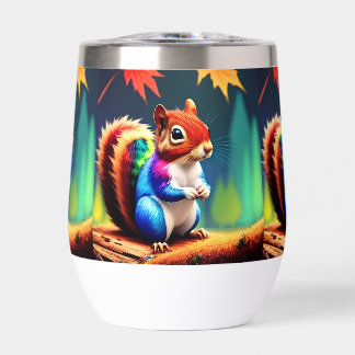 Cute Colourful Sitting Squirrel