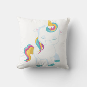 Cute Colourful Sleeping Baby Unicorn Cushion