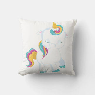 Cute Colourful Sleeping Baby Unicorn Cushion
