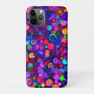 Cute colourful spiral cosmos patterns iPhone 11 pro case