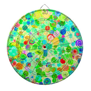 Cute colourful spiral cosmos patterns dartboard