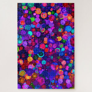 Cute colourful spiral cosmos patterns jigsaw puzzle