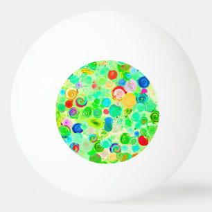 Cute colourful spiral cosmos patterns ping pong ball