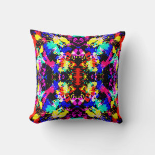 Cute colourful splatter paint cushion