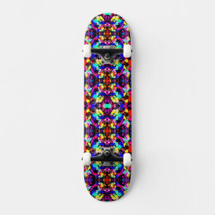 Cute colourful splatter paint skateboard