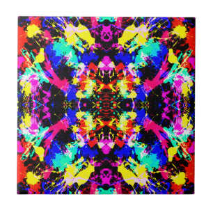 Cute colourful splatter paint tile