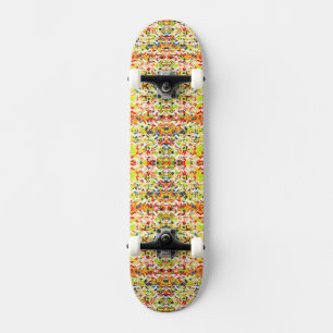 Cute colourful spring abstract pattern skateboard