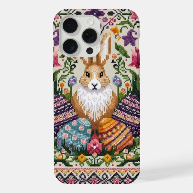 Cute/Colourful Spring/Easter fair isle  iPhone Case (Back)