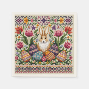 Cute/Colourful Spring/Easter fair isle Napkin