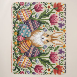 Cute/Colourful Spring/Easter fair isle  Sherpa Blanket