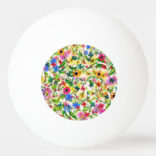 Cute colourful spring floral flowers ping pong ball
