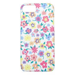 Cute colourful spring flowers pattern iPhone 8/7 case