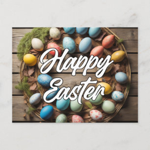 Cute Colourful Springtime Easter Collage Postcard