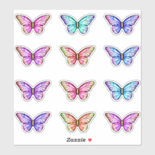 Cute Colourful Stained Glass Butterflies
