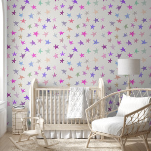 Cute Colourful Stars Pattern Wallpaper