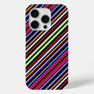 Cute colourful stripes iPhone 15 pro case