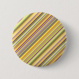 Cute colourful stripes design 6 cm round badge