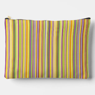 Cute colourful stripes design accessory pouch