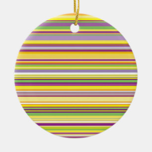 Cute colourful stripes design All-Over-Print tank Ceramic Tree Decoration