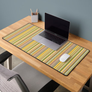Cute colourful stripes design desk mat
