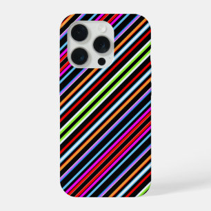 Cute colourful stripes iPhone 15 pro case