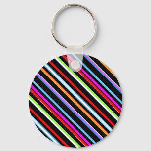 Cute colourful stripes key ring