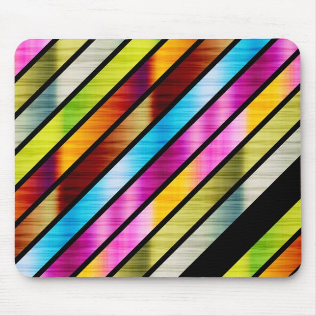Cute colourful stripes mouse mat (Front)