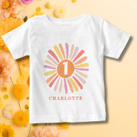 Cute Colourful Sunshine 1st Birthday Personalised