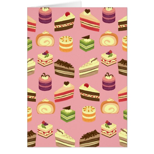Cute Colourful Tea Cakes Illustration Pattern (Front)