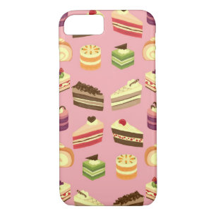 Cute Colourful Tea Cakes Illustration Pattern iPhone 8/7 Case