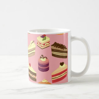 Cute Colourful Tea Cakes Illustration Pattern Coffee Mug