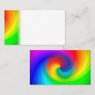 Cute Colourful Tie Dye Rainbow Swirl Art Pattern Place Card