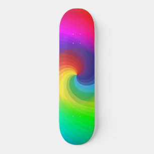 Cute Colourful Tie Dye Rainbow Swirl Art Pattern Skateboard