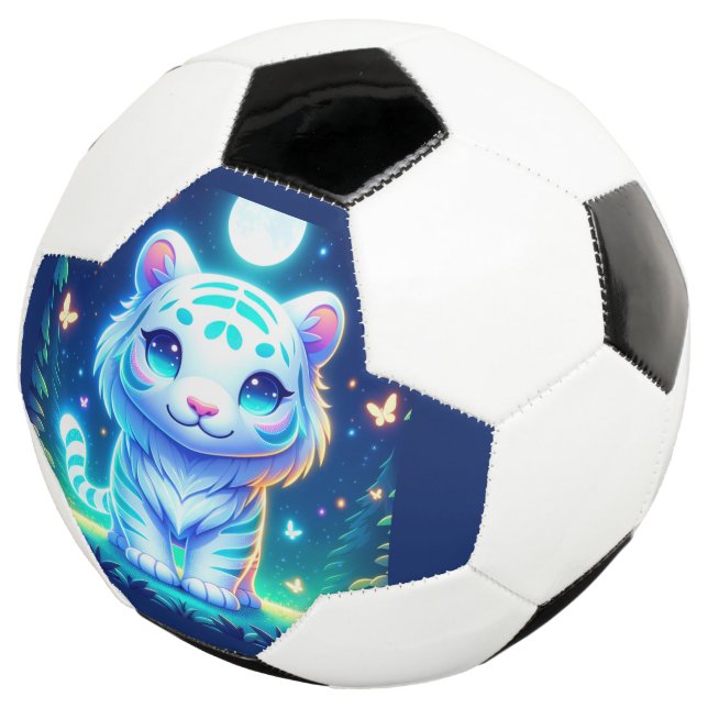 Cute Colourful Tiger Holographic | Football (Three Quarter)