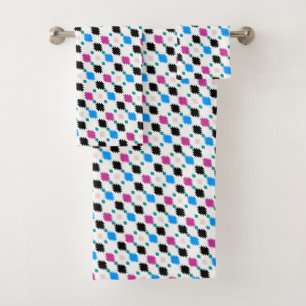 Cute colourful tribal aztec pattern bath towel set