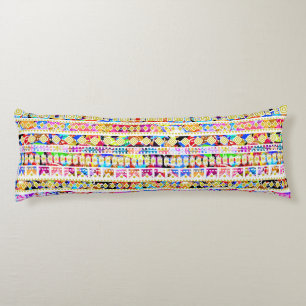 Cute colourful tribal aztec pattern body cushion