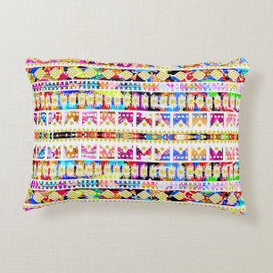 Cute colourful tribal aztec pattern decorative cushion
