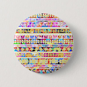 Cute colourful tribal aztec pattern OtterBox samsu 6 Cm Round Badge