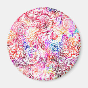 Cute colourful tribal pattern magnet