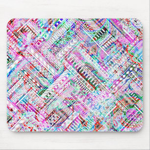 Cute colourful tribal pattern mouse mat
