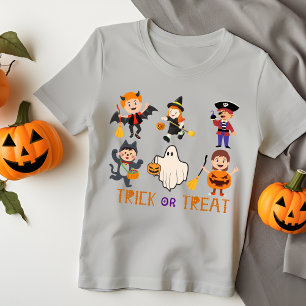 Cute Colourful trick or treat halloween kids T-Shirt
