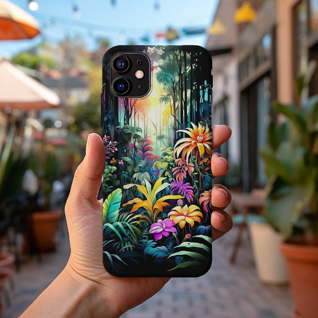 Cute Colourful Tropical Hawaiian Garden No. 1111 Case-Mate iPhone Case (Creator Uploaded)