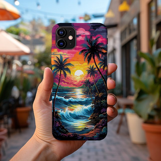 Cute Colourful Tropical Hawaiian Sunset No. 1119 Case-Mate iPhone Case (Creator Uploaded)