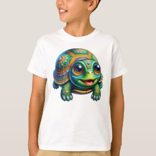 Cute Colourful Turtle Illustration T-Shirt