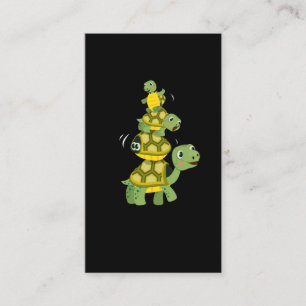 Cute Colourful Turtle Tortoises Sea Animals Business Card