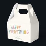 Cute Colourful Typography Happy Everything Folded Favour Box<br><div class="desc">Cute Colourful Typography Happy Everything Simple Folded Holiday Favour Box</div>
