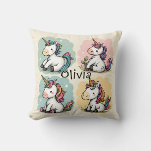 Cute Colourful Unicorn Doodles Toddler T-shirt Cushion
