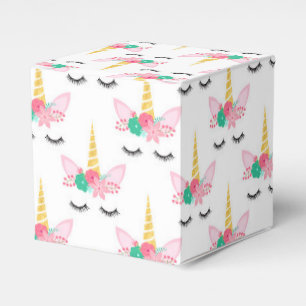 Cute Colourful Unicorn Pattern for Birthday Party Favour Box