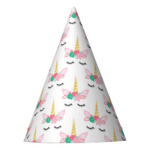 Cute Colourful Unicorn Pattern for Birthday Party Party Hat